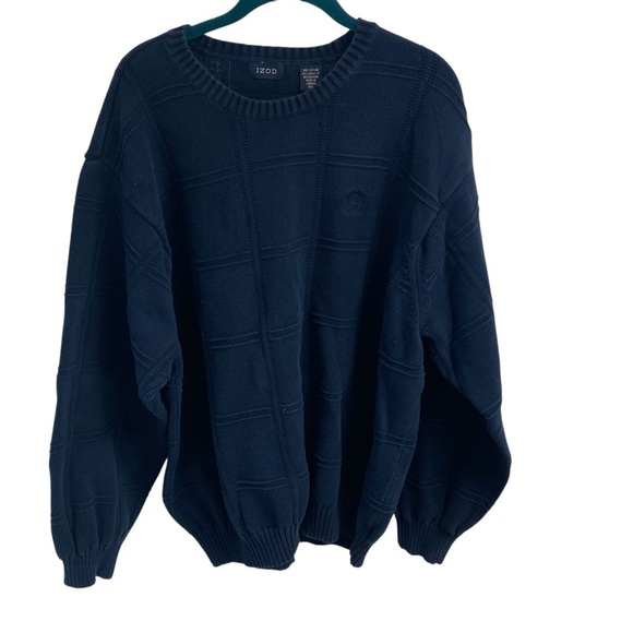 Izod Other - IZOD Navy Blue Knit Pullover Sweater Crest Mens Sz 3XL preloved